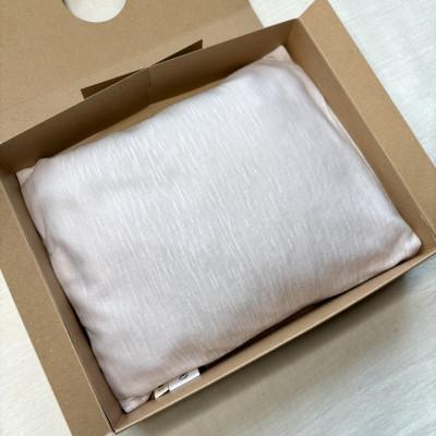 ふるさと納税 南魚沼市 ao×accos【大判】米ぬか玄米カイロ(よもぎ入り)なめらか点天竺　素色　1個 |  | 01