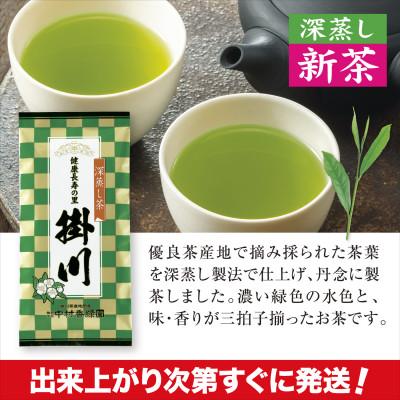 ふるさと納税 掛川市 【新茶予約・令和8年度産】特上掛川茶「健康長寿の里 掛川」100g×5本セット　5月上旬頃〜発送 |  | 01