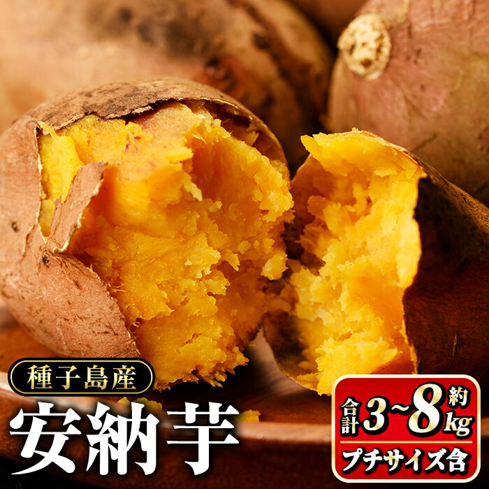 【ふるさと納税】数量限定！内容量が選べる！種子島産 安納芋(計3～8kg) 国産 安納芋 紅 種子島 芋 イモ いも さつまいも さつま芋 安納いも セット 詰め合わせ スイーツ 野菜【種子島安納大地】