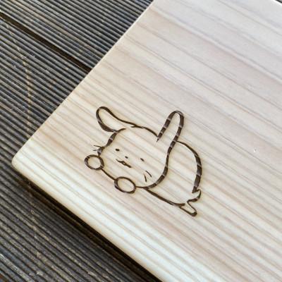 ふるさと納税 藤枝市 杉材・トレイ皿 うさぎ『ひといき』クリア色 お盆 |  | 03