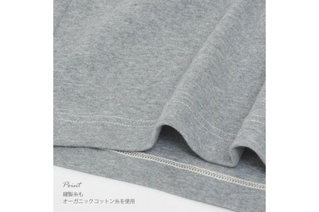 nayuta オーガニックコットン メンズ リラクシングウェア 半袖トップス グレー【L】 秋田県 大仙市