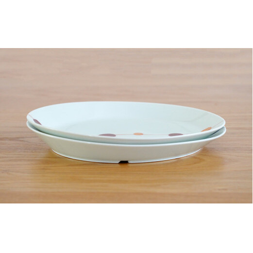 有田焼 藍土オリジナルオーバルプレート/青玉・赤玉ペアセット【藍土】 A30-254_イメージ5