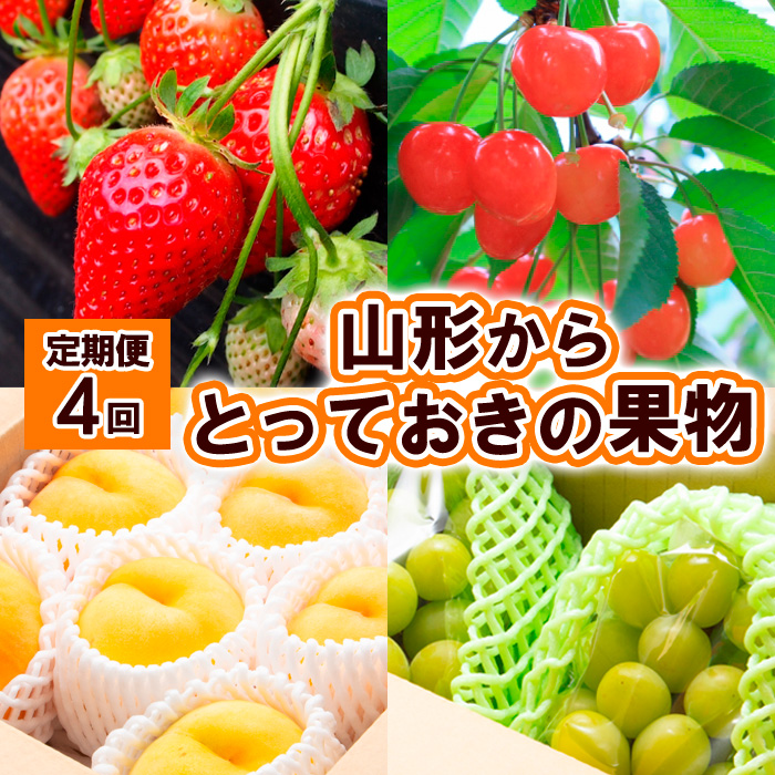 【定期便4回】山形からとっておきの果物 【令和6年産先行