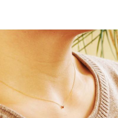 ふるさと納税 中央市 K18イエローゴールドガーネットネックレス |  | 02