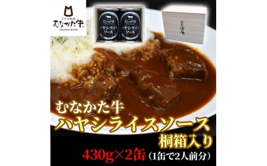 【桐箱入り】むなかた牛 銀のハヤシライスソース2缶【すすき牧場】_HA1272