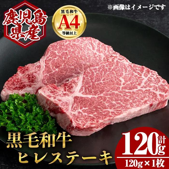 鹿児島県産 黒毛和牛 ヒレ ステーキ (計120g・120g×1) 国産 牛肉【肉のちょーさん】A970
