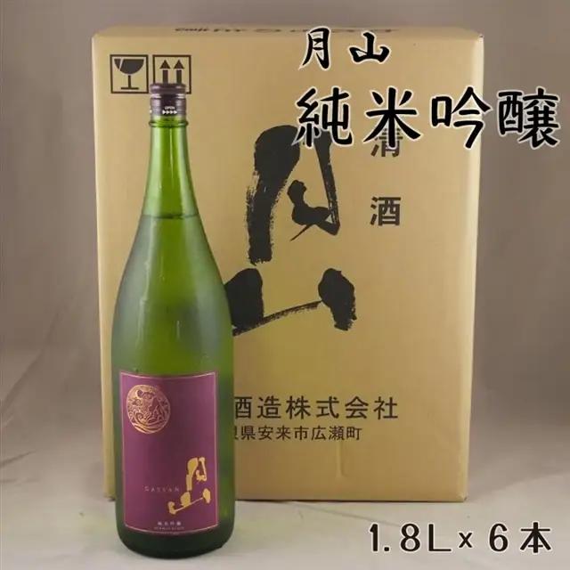 月山 純米吟醸（1.8L×6本） ／ 純米吟醸 芳醇 日本酒 地酒 吉田酒造 老舗 辛口 美味しい 酵母 お酒 アルコール 美味しい ギフト 贈り物 贈答用 ご自宅用 島根県 安来市【価格改定】