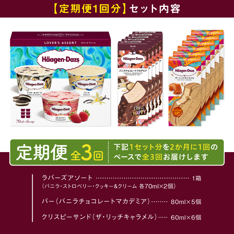 ＜全3回定期便・隔月＞ハーゲンダッツ『3種の贅沢ギフトセット(合計51個)』アイスクリーム アイス スイーツ デザート_H0016-1451