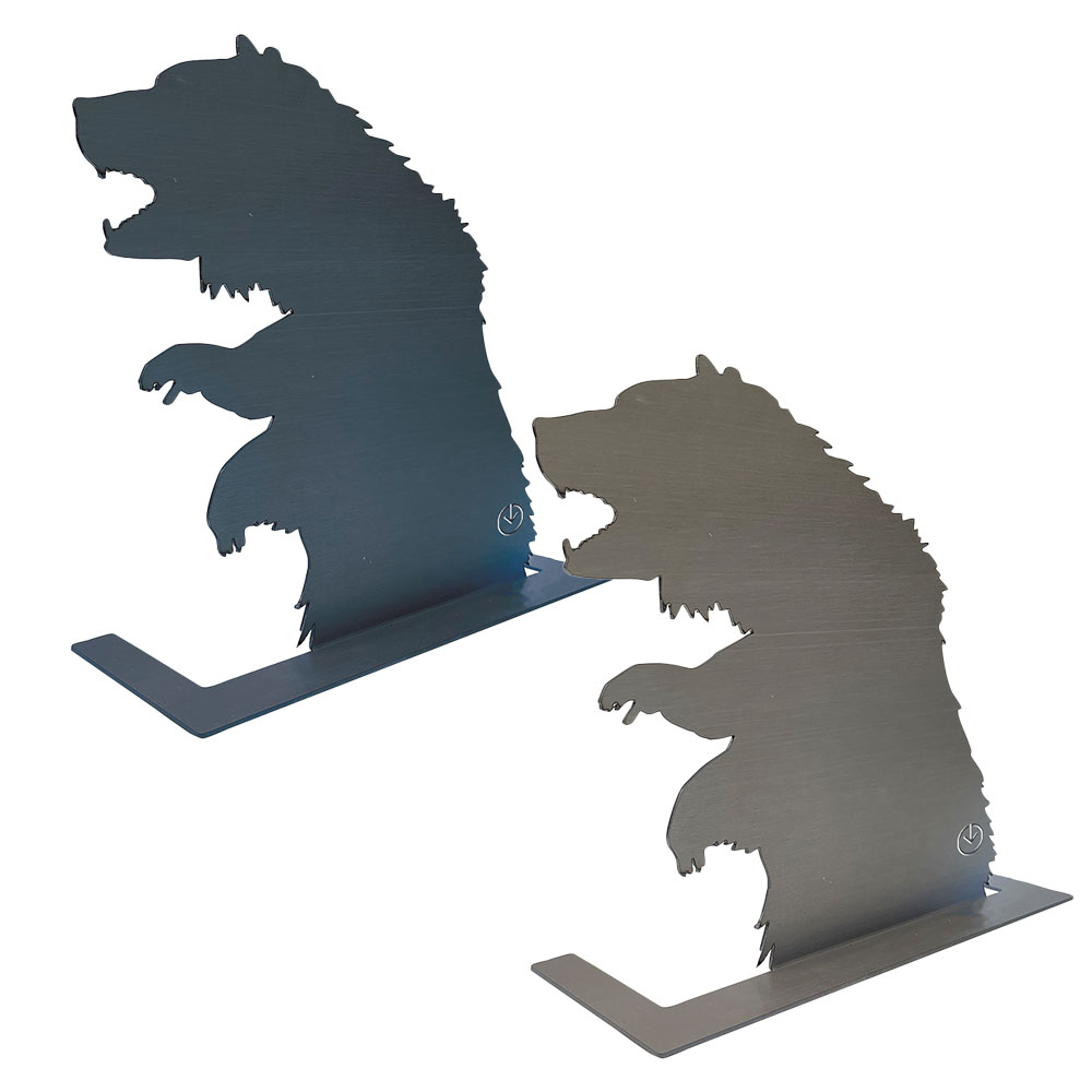 【ふるさと納税】＜選べる素材＞GRAVIRoN BEAR（アクセサリースタンド） 黒皮鉄・酸洗鉄 1229g 1kg H305mm×W310mm×D120mm ファッション ネックレス ブレスレット イヤリング ピアス ブックエンド 本立て ブックスタンド 家具 インテリア 収納用品 愛知県 幸田町 送料無料
