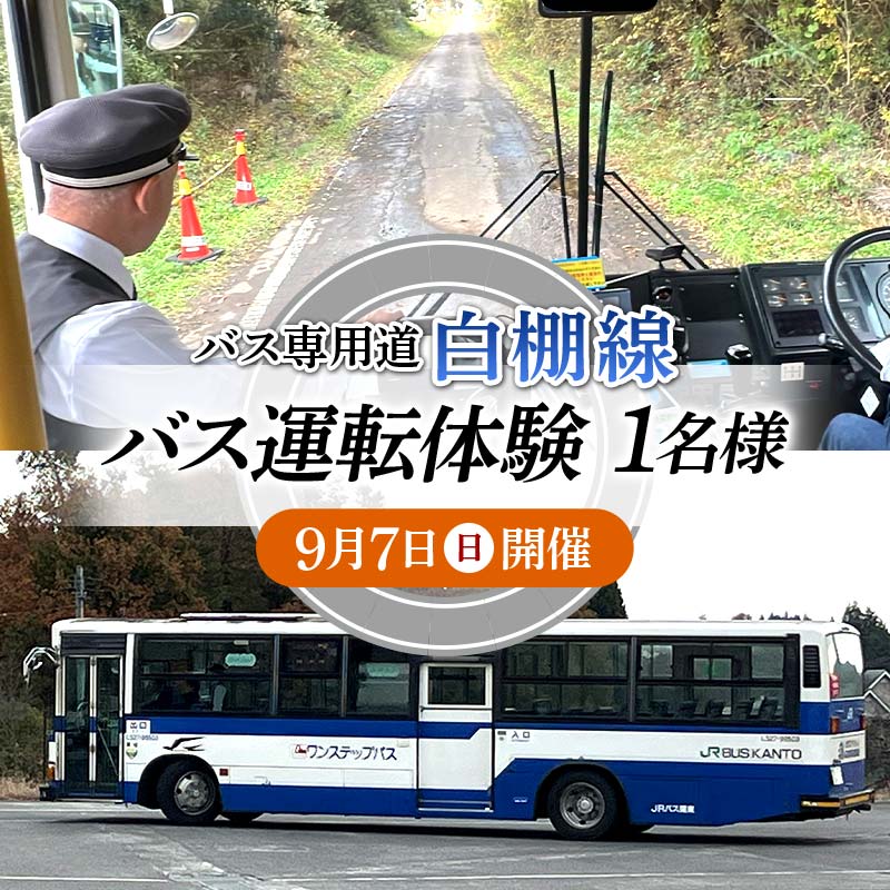 【9月7日開催】バス専用道「白棚線」 バス運転体験 1名様 運転 体験 イベント F24R-113