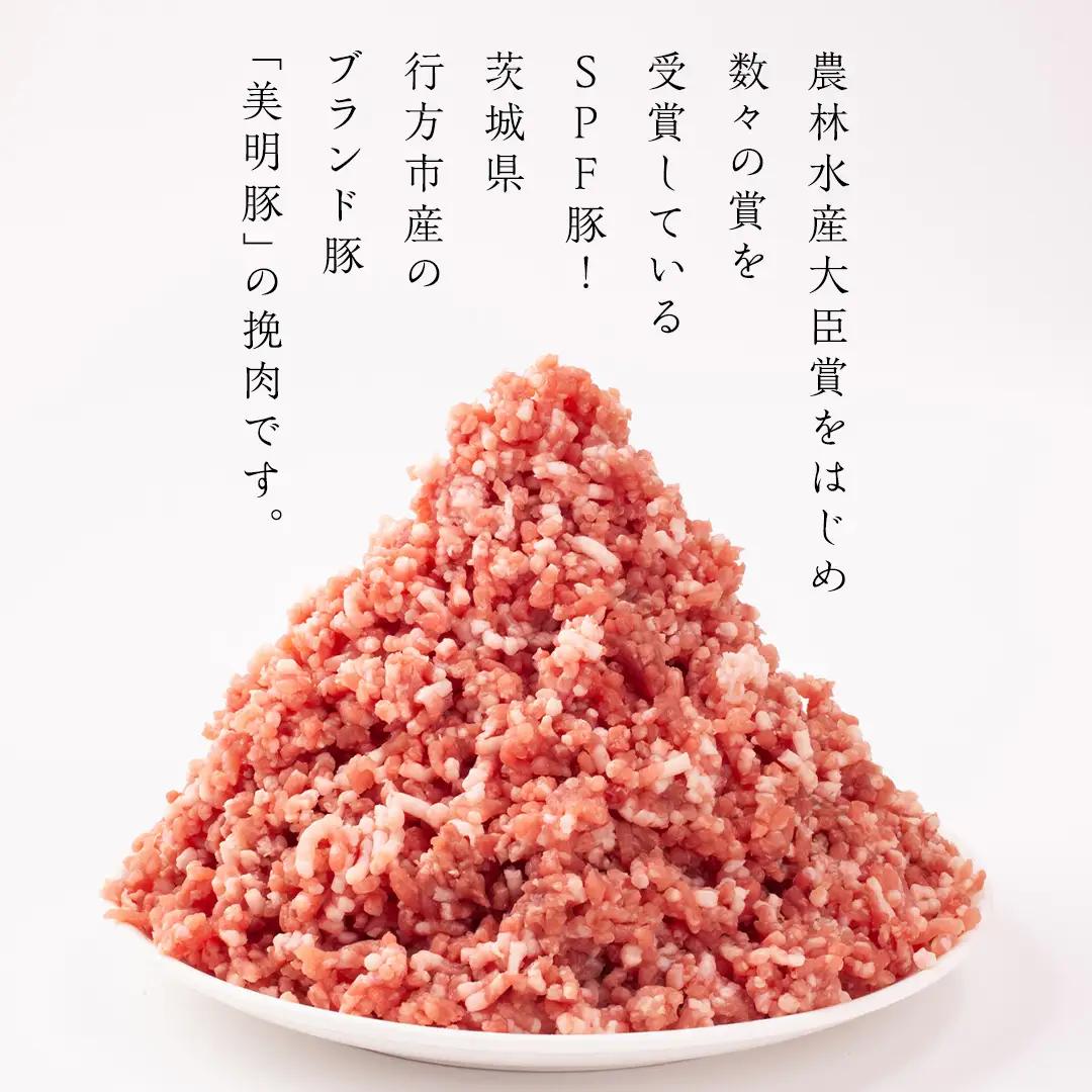 美明豚 挽肉 3kg【茨城県共通返礼品 行方市】 豚肉 国産 銘柄 グルメ 茨城県 料理 ひき肉 ミンチ お肉 肉 豚 ミンチ肉 ブランド豚 冷凍 小分け [CV002sa]