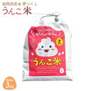 【ふるさと納税】うんこ米 精白米 3kg 夢つくし 無洗米 白米 精米 米 お米 おこめ こめ コメ ごはん ご飯 3キロ 食品 お取り寄せ 九州 福岡県 香春町 送料無料