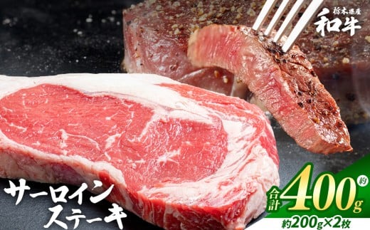 栃木県産和牛 サーロインステーキ 約200gx2枚  | 牛肉 和牛 ステーキ サーロイン ステーキ ステーキ用 旨味 美味しい 肉 お肉  栃木県共通返礼品 栃木県 真岡市 