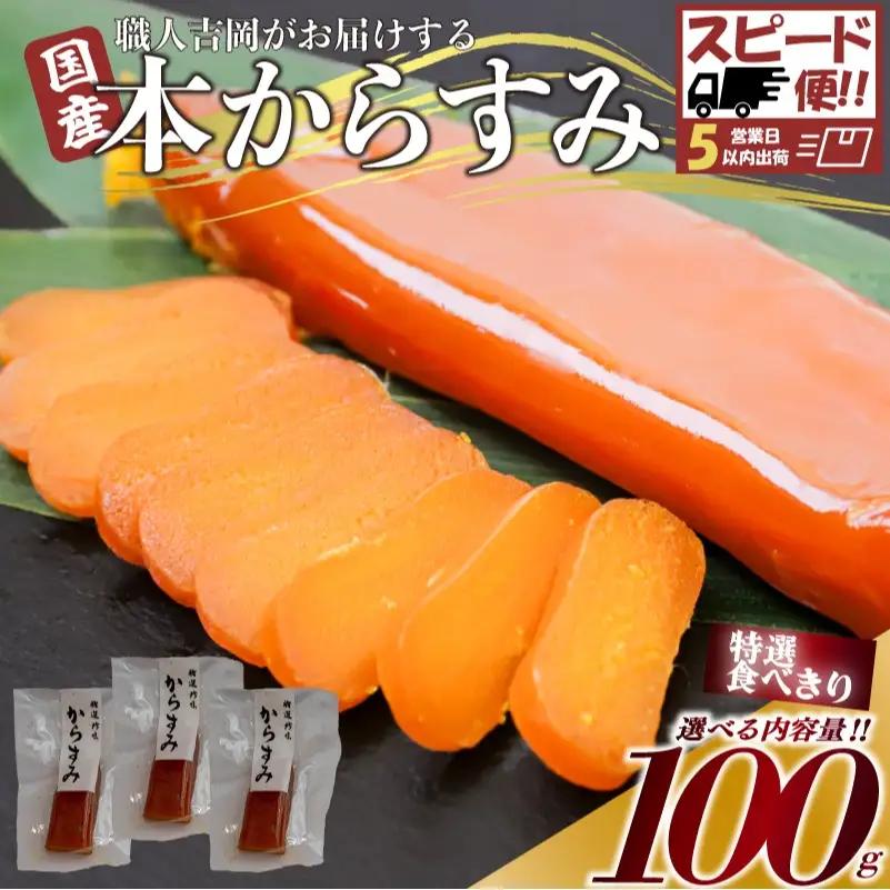 【 からすみ 】 【スピード便】特選食べきりからすみ 100g