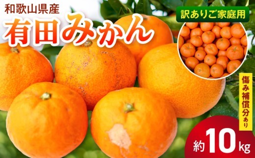 
                  【2026年先行予約】【訳あり ご家庭用】和歌山県産 有田みかん 8kg＋2kg保証分 サイズ混合_EH6101
                