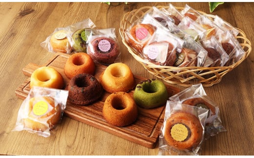 国産 米粉 100％ 焼き ドーナツ 焼菓子 詰合せ 24個入り