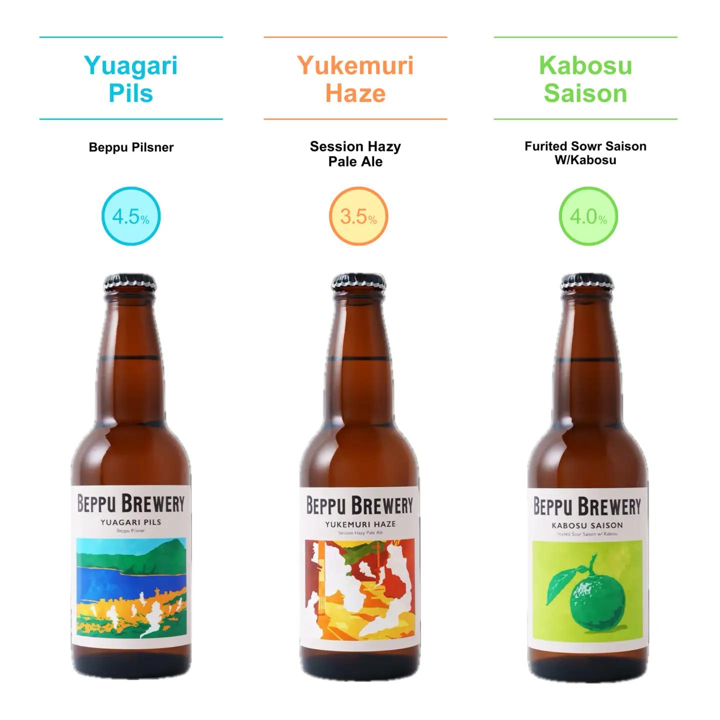 別府市唯一の直送クラフトビール別府ブルワリー6種12本飲み比べギフトセット_B171-004