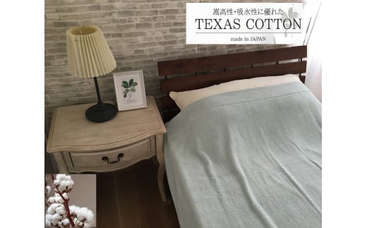 
TEXSAS COTTON 100% タオルケット シングル グリーン 1枚 SNT-20TXGR｜綿100% 厚手 毛布 速乾 軽量 快眠 快適 熟睡 睡眠 洗える 洗濯可能 丸洗い可能 [3230]
