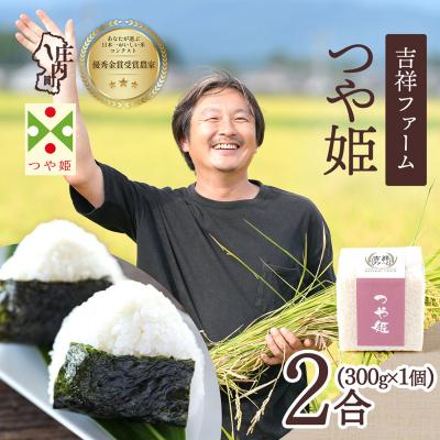 ふるさと納税 庄内町 吉祥ファーム 2合キューブ×1個 つや姫 300g 無洗米 令和8年産 2026年産 ブランド米