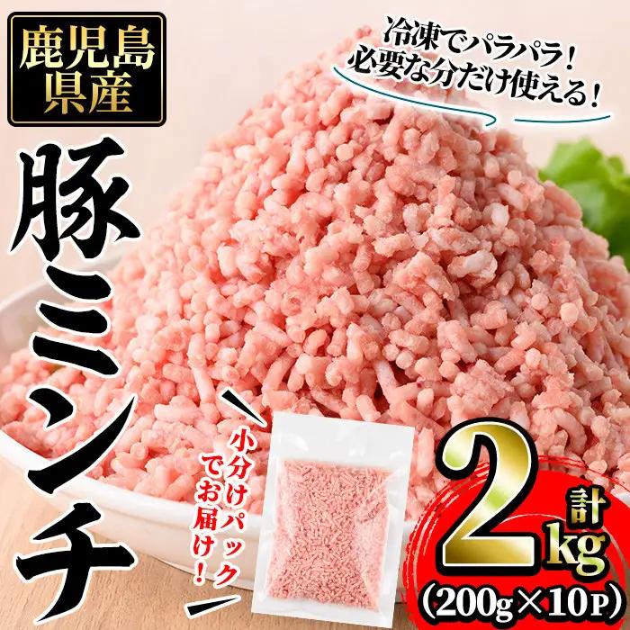 豚 ミンチ 10袋 詰合せ 計2kg(200g×10P)【株式会社南給】A588