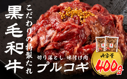 ＜8月から寄附額改定＞《簡易包装》黒毛和牛 切り落とし 味付け肉 プルコギ 400g うまい赤身にこだわった 牛飼いの和牛肉 飛米牛 ひめぎゅう 和牛 赤身肉 味付け 飛騨市 10000円 1万円