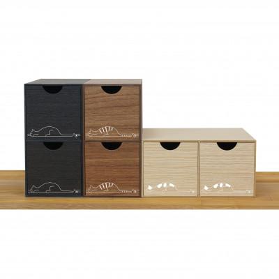 ふるさと納税 和歌山市 バスク SHIPPO ミニ収納BOX ブラック ネコのイラストがかわいい木製のミニ収納ボックス |  | 01