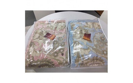 綿100%(毛羽部分) 綿マイヤー毛布 ピンク系 [0491]