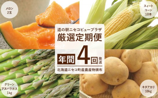 
            【道の駅ニセコビュープラザ直売所厳選定期便】北海道ニセコ町産農産物頒布（年間4回発送）＜2026年予約＞【0202103】
          