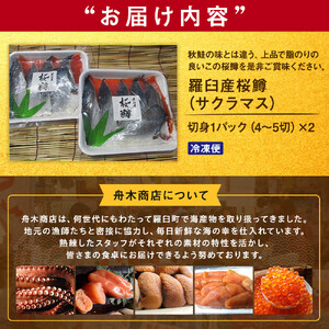 羅臼産桜鱒（サクラマス） 生産者 支援 応援