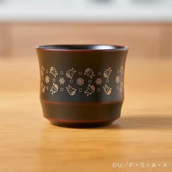 クレヨンしんちゃん 川連漆器カップ 雪柄 黒【詩の国秋田株式会社】[C16701]