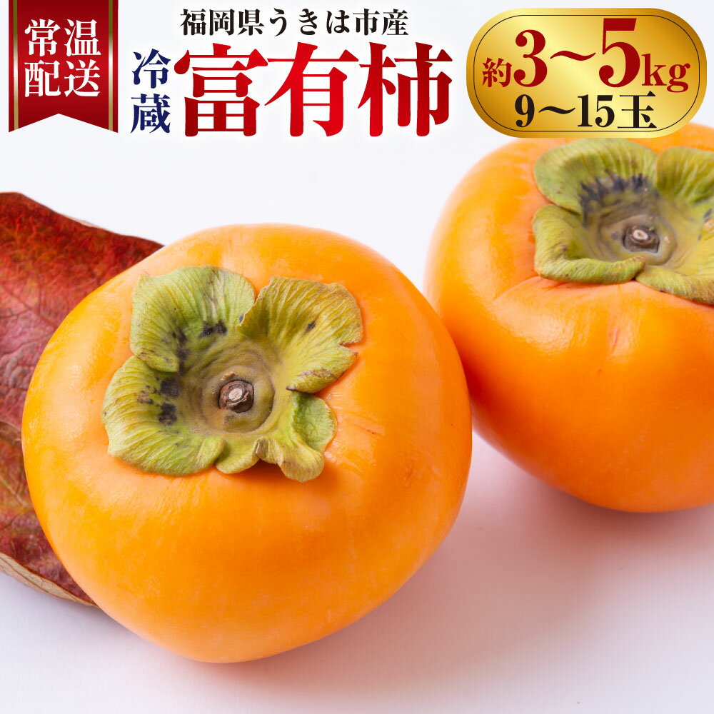 【ふるさと納税】〈選べる容量〉西見柿農園 冷蔵富有柿 9玉から11玉・12玉から15玉 【2026年12月下旬-2027年1月下旬発送予定】 出荷予定 柿 かき カキ フルーツ 果実 果物 冷蔵 送料無料 福岡県 うきは市