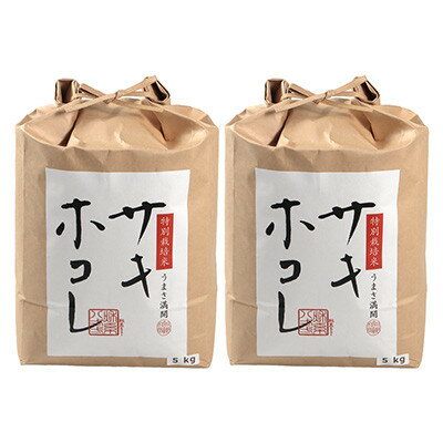 【ふるさと納税】【3ヵ月毎定期便】特別栽培米サキホコレ10kg(5kgx2)全2回【配送不可地域：離島・沖縄県】【4083097】