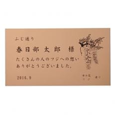 【ふるさと納税限定】春日部市「ふじ通り」への銘板設置