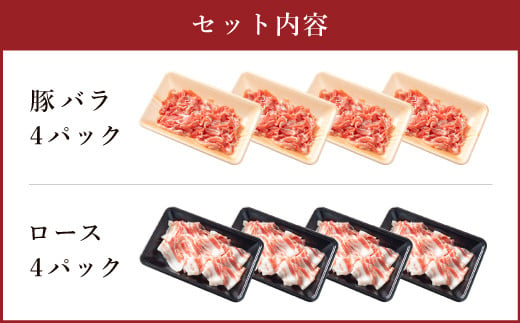 A59 みやま豚しゃぶしゃぶ用食べ比べセット 合計900g(バラ、ロース)