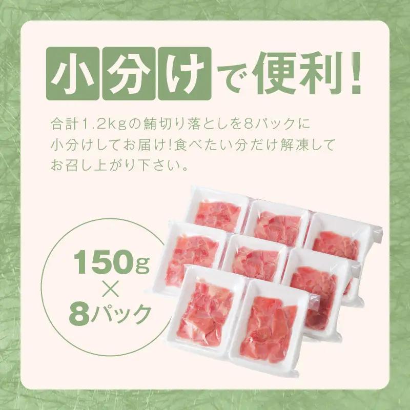 天然まぐろ 切り落とし 1.2kg（150g×8P）｜訳あり まぐろ 一人暮らし 小分け