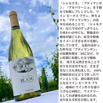 ふるさと納税 茨城県 【離島・沖縄配送不可】つくばワイナリー ツインピークスブラン　750ml |  | 02