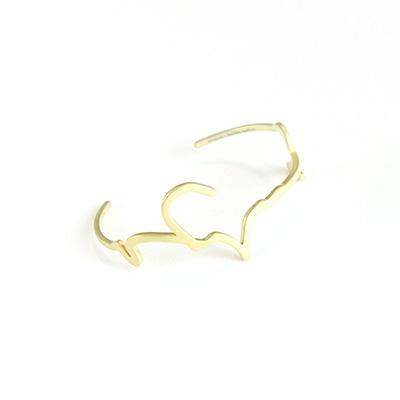 ふるさと納税 静岡市 【國廣沙織×三代目板金屋】Hiraganaバングル　うつくしい　ゴールドSサイズ　1個 |  | 02