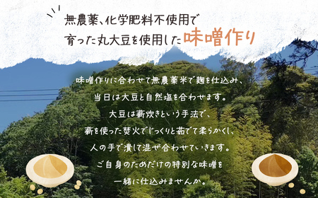 W01804 味噌作り体験 ふるさと納税 味噌 みそ 無農薬 大豆 仕込み 体験 千葉県 大多喜町