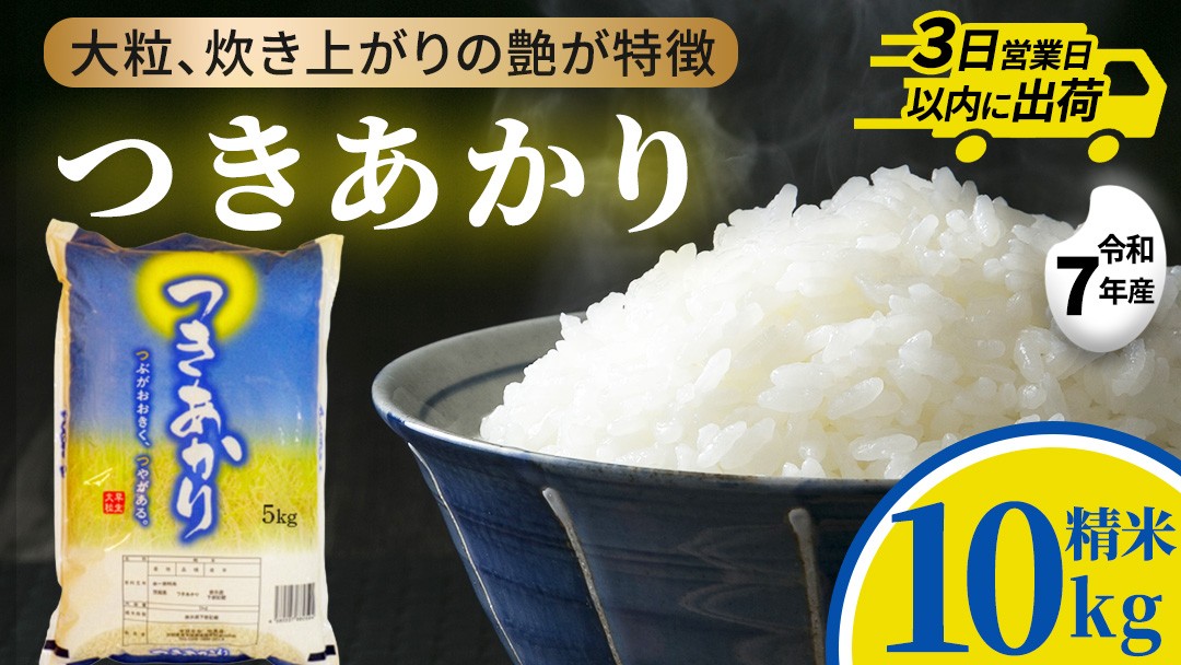 
                  つきあかり 10kg (5kg×2袋) 令和7年産 精米 米 コメ こめ 単一米 限定 国産 美味しい お米 おこめ おコメ 茨城県 城里町産 (AX037)
                