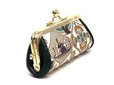【文庫屋大関】印鑑ケース エジプトNo.1【皮革工芸品】牛革 小物入れ 小銭入れ お祝い ギフト プレゼント 東京