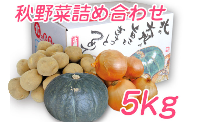 【2024年9月下旬より発送】北海道 富良野産 野菜 5kgセット じゃがいも＆玉ねぎ＆かぼちゃ 3種 詰め合わせ (中山農園) 野菜 新鮮 直送 いも 道産 ふらの 送料無料 数量限定 先着順 北海道 富良野市 ほくほく 秋