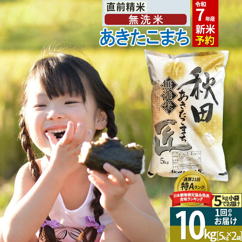 無洗米 新米 秋田県産あきたこまち10kg（5kg×2袋）