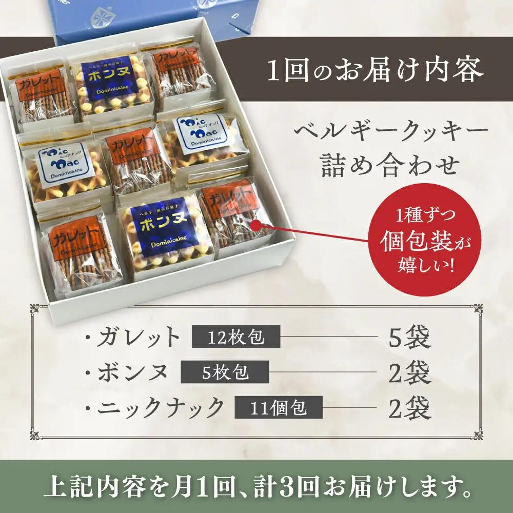【全3回定期便】修道院の伝統的な手作りクッキー　詰合せ(大箱) / お菓子 ガレット 焼き菓子 スイーツ 洋菓子 / 瀬戸市 / ドミニカン・アトリエ[BBAP021]