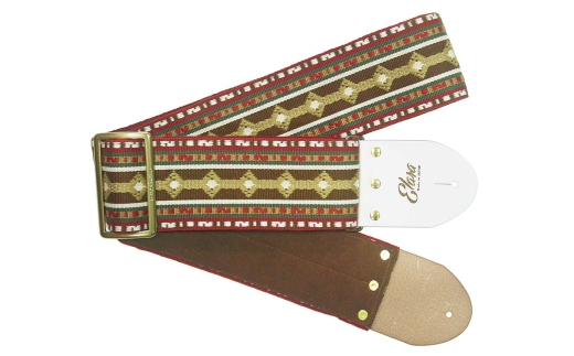 【ギターストラップ】 Elara Straps Millau 3 BrownSugar 郡上市 レザー 真鍮バックル ウルトラスエード プロ仕様 エレキ アコギ ベース Ksound 小林楽器店