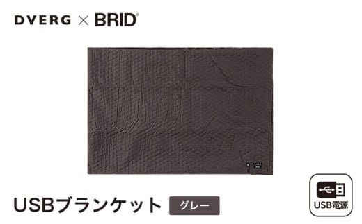 DVERG USBブランケット 1点 (グレー) 【ブランケット ひざ掛け 電気毛布 ヒーター あったかグッズ 大判サイズ 軽量 USB 保温 寒さ対策 便利グッズ アウトドア キャンプ レジャー 屋外 防災】 [B-8038_01]