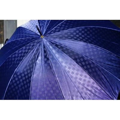 ふるさと納税 古河市 雪華模様のオリジナル傘(サイズ60cm)「もらっても、贈っても喜ばれる傘」ネイビー _BL06
