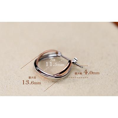 ふるさと納税 昭和町 PT900/K18PG　バイカラーピアス　130440 |  | 02