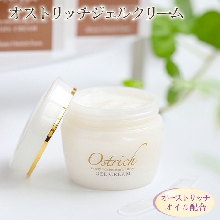 【ふるさと納税】オストリッチジェルクリーム【贅沢な保湿性オールインワン】 ／ オールインワン ジェルクリーム 保湿 うるおい べたつかない 時短スキンケア 成分こ だわり 乾燥対策 スキンケア しっとり 潤いキープ 毎日ケア 無香料 無添加 No.024