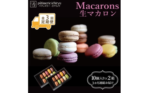 【定期便全3回】【福岡市】生マカロン（10個）×2箱セット | 菓子 おかし 食品 マカロン