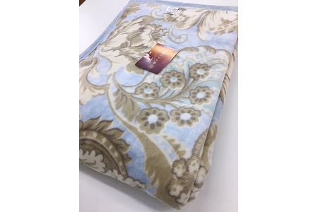 【ブルー系】綿100%(毛羽部分) 綿マイヤー毛布